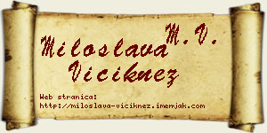 Miloslava Viciknez vizit kartica